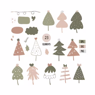 Boho Christmas tree wallpaper