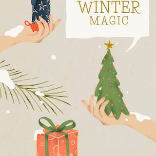 Vintage Christmas phone wallpaper