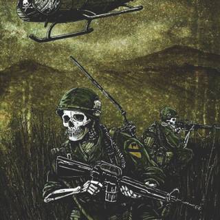 Skull army wallpaper