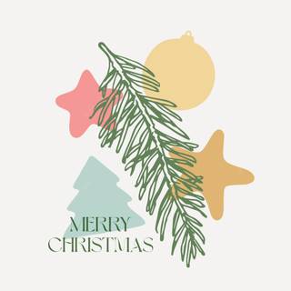 Boho Christmas trees wallpaper