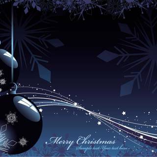 Blue and black Christmas wallpaper