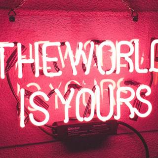 Neon quotes 4k wallpaper