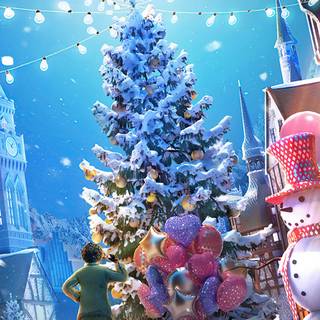 Christmas tree iPhone 4k wallpaper