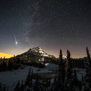 Night time winter wallpaper