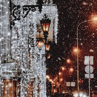 Christmas city iPhone wallpaper