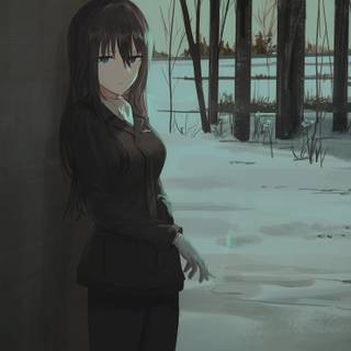 Dark winter anime wallpaper