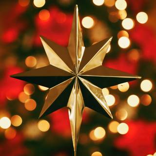 Blue and orange Christmas wallpaper