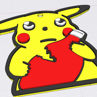 Pikachu with ketchup wallpaper