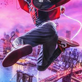 Miles Morales 4k iPhone wallpaper