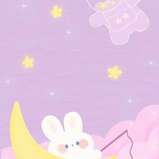 Purple bunny wallpaper