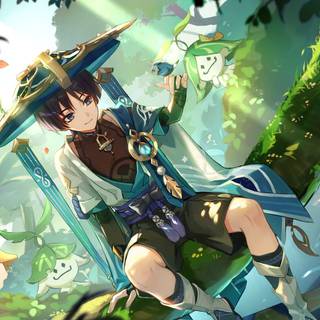 Wanderer Genshin wallpaper