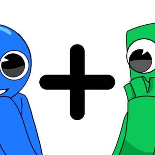 Blue Rainbow Friends wallpaper