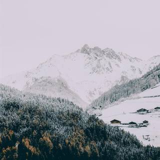 Winter mountains iPhone wallpaper