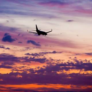 Sunset aeroplane wallpaper