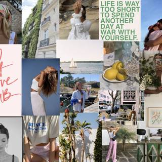 Winter moodboard desktop wallpaper