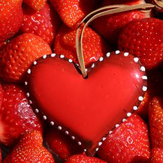 Valentines strawberry wallpaper