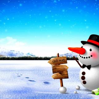 Winter boards wallpaper