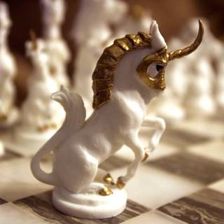 Golden chess horse wallpaper