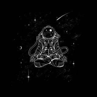 Astronaut black wallpaper