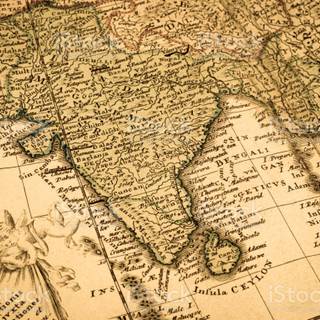 Old Indian map wallpaper