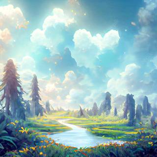 Digital art spring season wallpaper