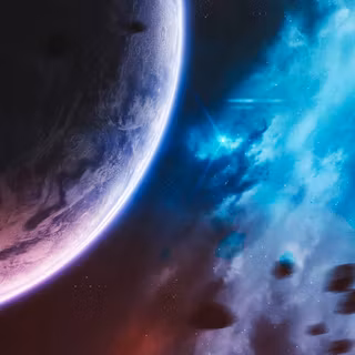 Planet purple and blue wallpaper