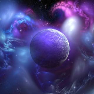Planet purple and blue wallpaper