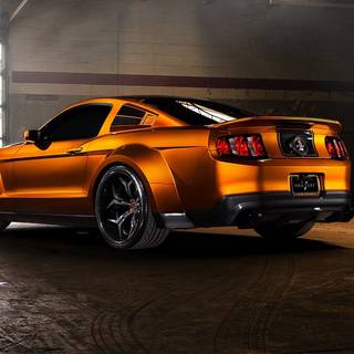 Orange Mustang wallpaper
