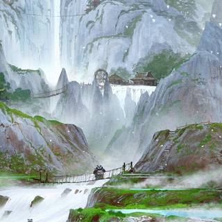 Kung Fu Panda landscape wallpaper