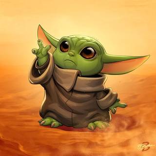 Baby Yoda Valentine Day wallpaper
