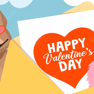 Cat and dog Valentines wallpaper