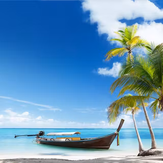 Spring boat wallpaper