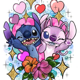 Stich and Angel 2023 wallpaper