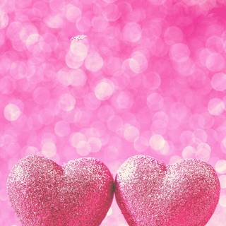 Glitter Valentine’s Day iPhone wallpaper