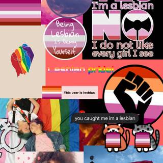 Lesbian collage wallpaper