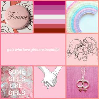 Lesbian collage wallpaper