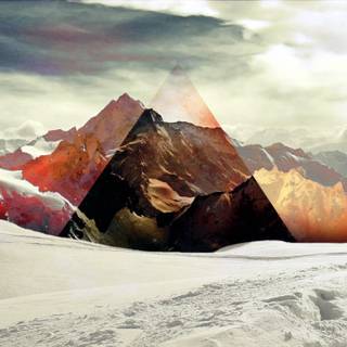 Abstract winter landscape wallpaper