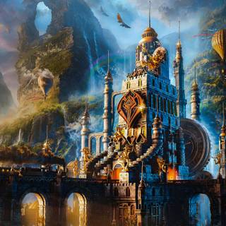 Fantasy palace wallpaper