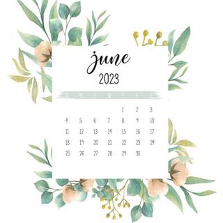 June 2023 calendar wallpaper