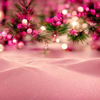 Pink winter desktop wallpaper