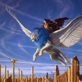 Winged lion wallpaper