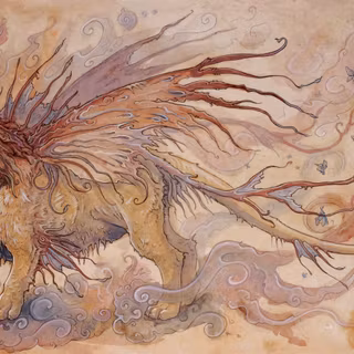 Winged lion wallpaper