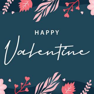 Happy Valentine black wallpaper