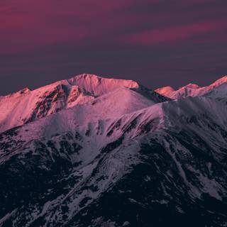 Ultrawide winter mountains wallpaper