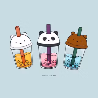 Milk tea bear wallpaper