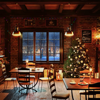 Coffee bar wallpaper