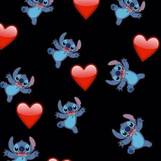 Stitch and Angel Valentines Day wallpaper
