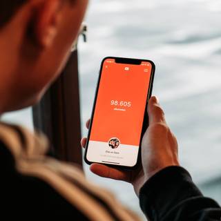 Holding phone wallpaper