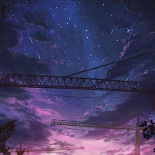 Anime landscape iPhone wallpaper