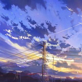 Anime landscape iPhone wallpaper